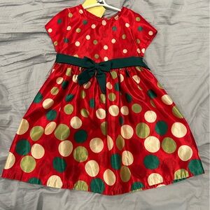 Festive Red Polka Dot Holiday Dress